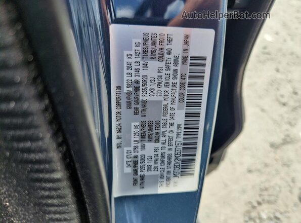 JM3TCBDY2M0537157 2021 MAZDA CX-9 Blue VIN կոդի պիտակի տեսք