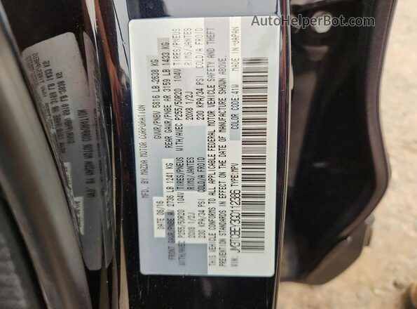 JM3TCBEY3G0112386 2016 MAZDA CX-9 Black Widok naklejki z numerem VIN