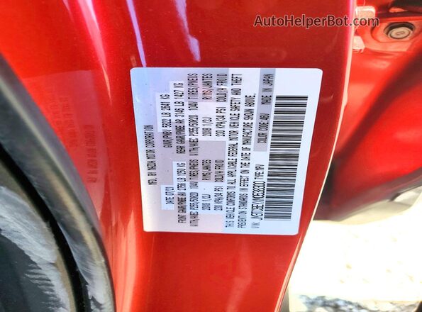 JM3TCBEYXM0538300 2021 MAZDA CX-9 Red Widok naklejki z numerem VIN