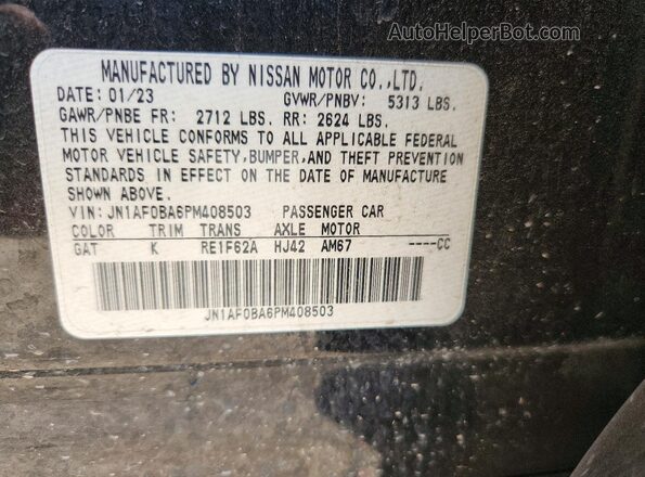 JN1AF0BA6PM408503 2023 NISSAN ARIYA Black Vista del compartimento del motor
