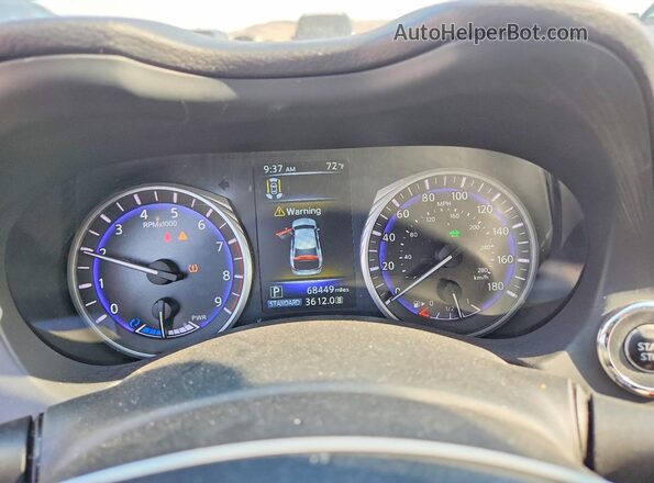 JN1AV7AR2GM530102 2016 INFINITI Q50 Серебряный Вид щитка приборов