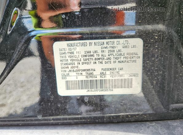 JN1BJ0RP0HM385704 2017 INFINITI QX50 Black VIN sticker view