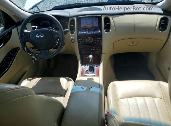 JN1BJ0RP8HM386485 2017 INFINITI QX50 White VIN კოდის სტიკერის ხედი