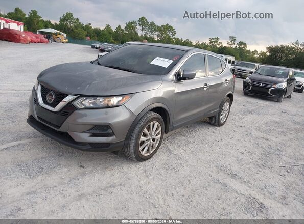 JN1BJ1AV2MW566284 2021 NISSAN ROGUE Серый Передняя левая четверть