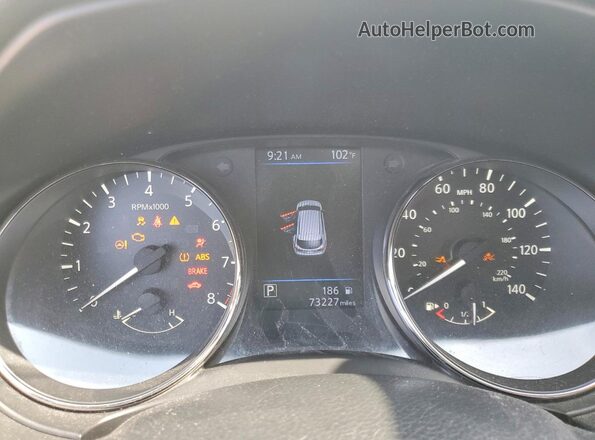JN1BJ1AV3MW301342 2021 NISSAN ROGUE Белый Вид щитка приборов
