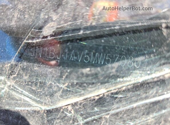 JN1BJ1AV5MW570801 2021 NISSAN ROGUE Gray Widok naklejki z numerem VIN