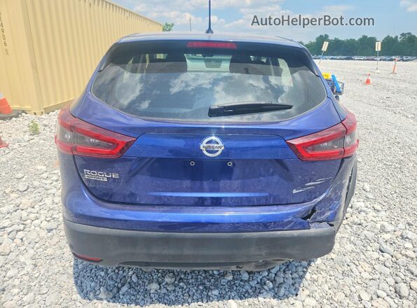 JN1BJ1AV7MW303577 2021 NISSAN ROGUE Blue უკანა ხედი