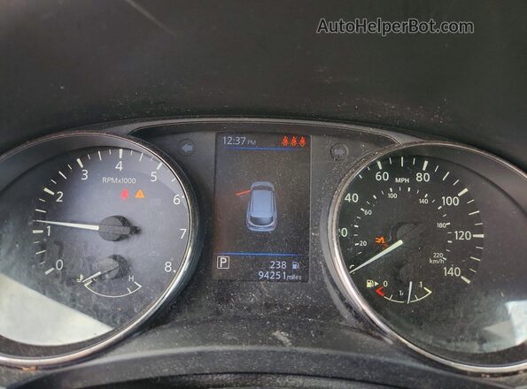 JN1BJ1AV7MW303577 2021 NISSAN ROGUE Blue ხელსაწყოთა პანელის ხედი