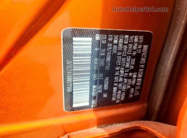JN1BJ1AV8MW317360 2021 NISSAN ROGUE Orange Widok komory silnika
