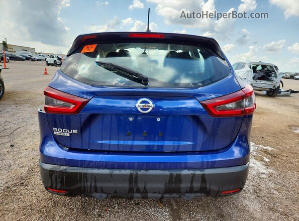 JN1BJ1AV9NW345332 2022 NISSAN ROGUE Blue Հետևի տեսք