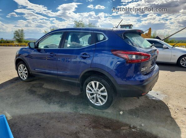 JN1BJ1AW0MW430454 2021 NISSAN ROGUE Blue Trasero izquierdo