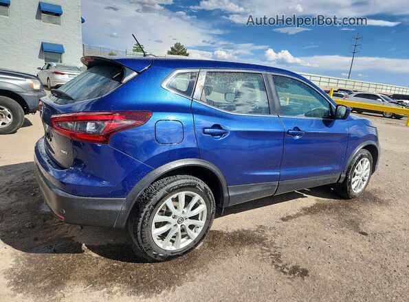 JN1BJ1AW0MW430454 2021 NISSAN ROGUE Blue Trasero derecho