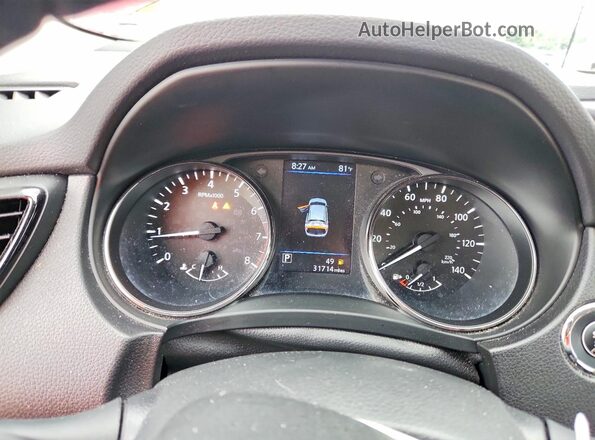 JN1BJ1BV4MW323073 2021 NISSAN ROGUE Red Instrument cluster view