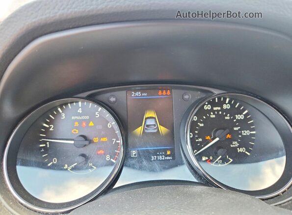 JN1BJ1BW4MW441830 2021 NISSAN ROGUE Red Instrument cluster view