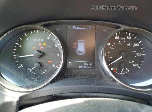 JN1BJ1CP0HW020250 2017 NISSAN ROGUE Red Instrument cluster view