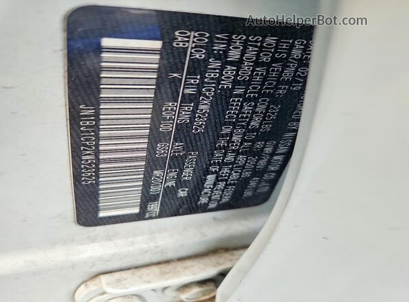JN1BJ1CP2KW523625 2019 NISSAN ROGUE Cream VIN կոդի պիտակի տեսք