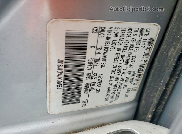 JN1BJ1CP4JW101564 2018 NISSAN ROGUE Silver Вид наклейки з VIN-кодом