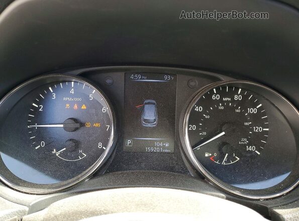 JN1BJ1CP7HW008015 2017 NISSAN ROGUE White Instrument cluster view