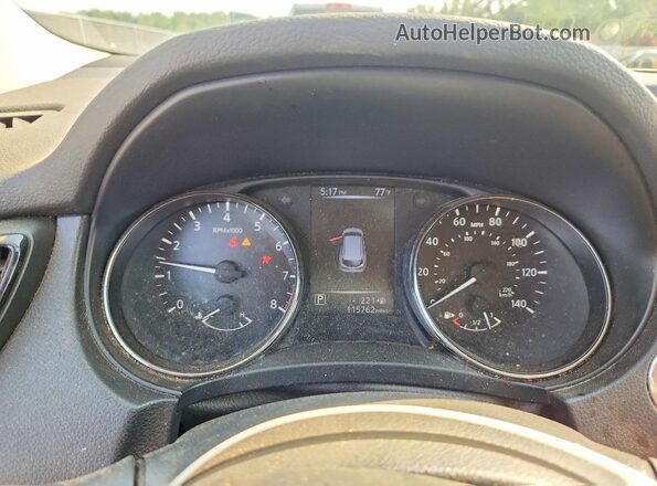JN1BJ1CP7HW033254 2017 NISSAN ROGUE Black Instrument cluster view
