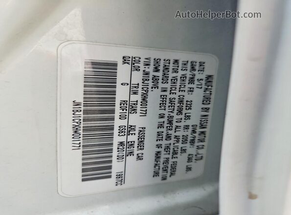 JN1BJ1CPXHW001771 2017 NISSAN ROGUE White Widok naklejki z numerem VIN