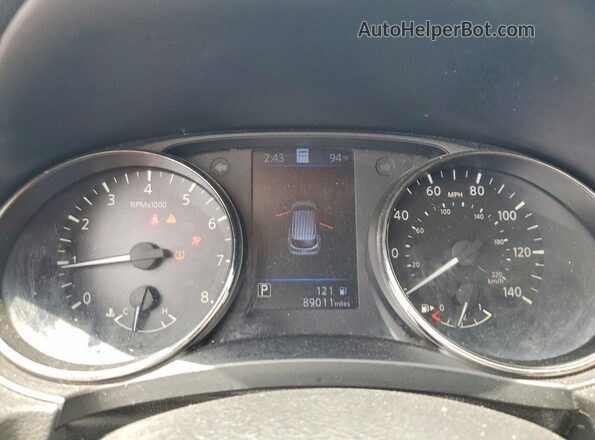 JN1BJ1CPXHW013502 2017 NISSAN ROGUE Silver Widok zestawu wskaźników