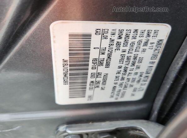 JN1BJ1CPXHW024869 2017 NISSAN ROGUE Silver Вид наклейки з VIN-кодом