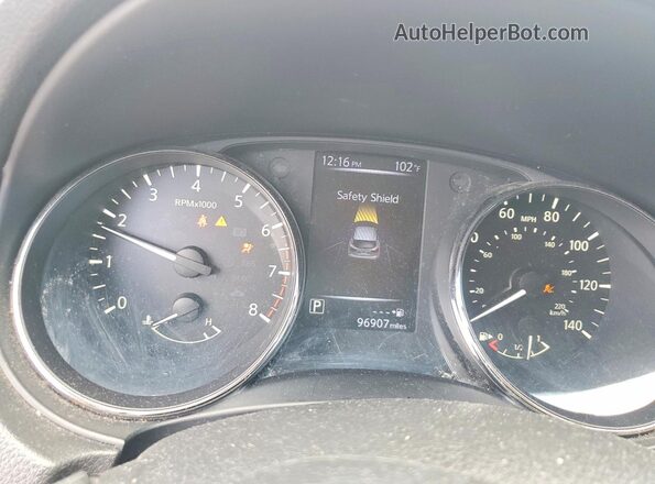 JN1BJ1CPXJW163874 2018 NISSAN ROGUE Красный Вид щитка приборов
