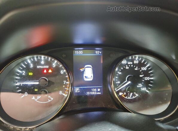 JN1BJ1CV0LW263127 2020 NISSAN ROGUE Green ხელსაწყოთა პანელის ხედი
