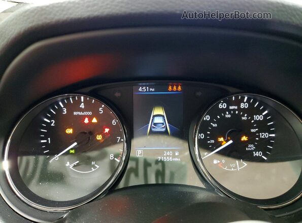 JN1BJ1CV2LW280544 2020 NISSAN ROGUE Burgundy Vista del cuadro de instrumentos