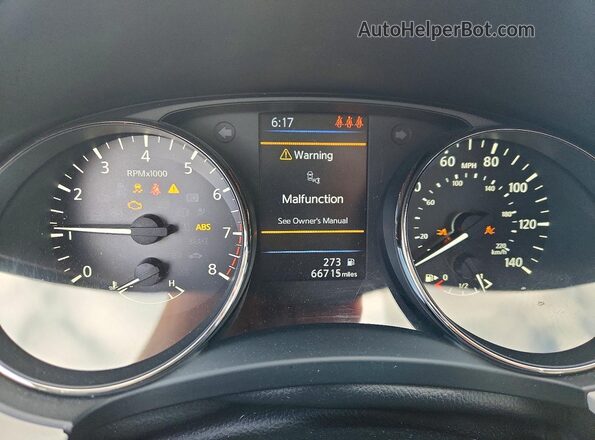 JN1BJ1CV4MW302710 2021 NISSAN ROGUE White Instrument cluster view