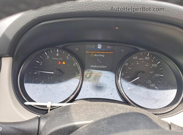 JN1BJ1CW1NW481864 2022 NISSAN ROGUE White ხელსაწყოთა პანელის ხედი