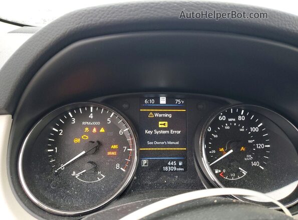 JN1BJ1CW2MW672921 2021 NISSAN ROGUE White Սարքավորումների վահանակի տեսք