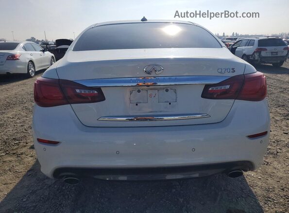 JN1BY1AP0HM740173 2017 INFINITI Q70 White Հետևի տեսք