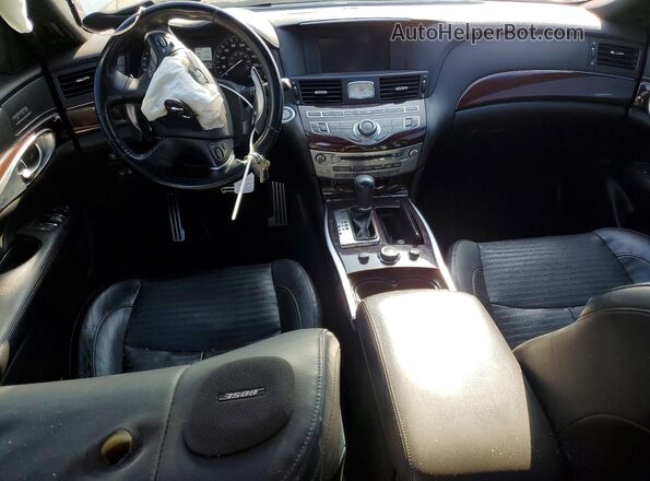 JN1BY1AP2JM180842 2018 INFINITI Q70 White Widok deski rozdzielczej