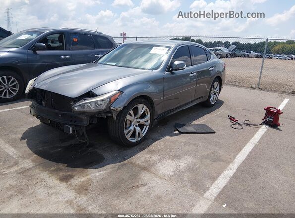 JN1BY1AP9HM740253 2017 INFINITI Q70 Gray Առջևի ձախ երեք քառորդ տեսարան