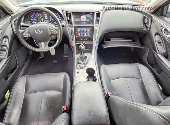 JN1CV7AP4GM201697 2016 INFINITI Q50 Silver Widok deski rozdzielczej