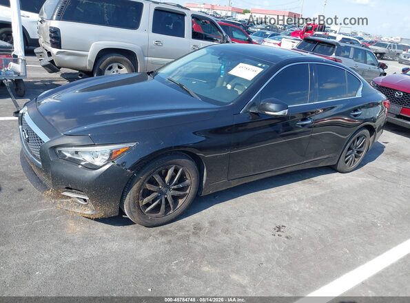 JN1CV7APXGM200280 2016 INFINITI Q50 Black Առջևի ձախ երեք քառորդ տեսարան