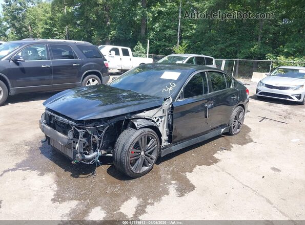 JN1CV7AR2HM680236 2017 INFINITI Q50 Black წინა მარცხენა ხედი სამი მეოთხედიდან
