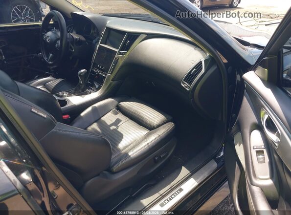 JN1CV7AR2HM680236 2017 INFINITI Q50 Black წინა სალონის ხედი
