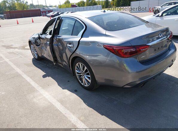 JN1CV7AR2JM280750 2018 INFINITI Q50 Серебряный Задняя левая четверть