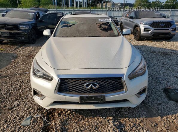JN1CV7AR9JM280521 2018 INFINITI Q50 White Вид спереду