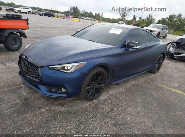 JN1CV7EKXHM362989 2017 INFINITI Q60 Синий Передняя левая четверть