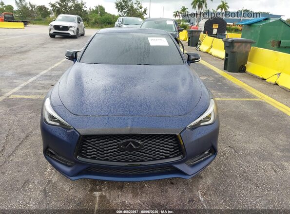 JN1CV7EKXHM362989 2017 INFINITI Q60 Синий Вид щитка приборов