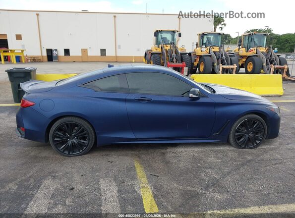 JN1CV7EKXHM362989 2017 INFINITI Q60 Синий Вид задней части салона