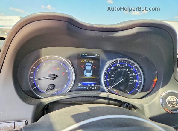 JN1CV7EL4HM320973 2017 INFINITI Q60 Silver ხელსაწყოთა პანელის ხედი