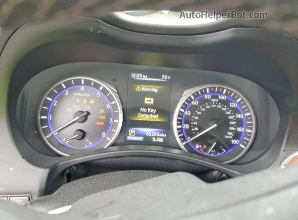 JN1CV7EL7HM320756 2017 INFINITI Q60 Silver Vista del cuadro de instrumentos
