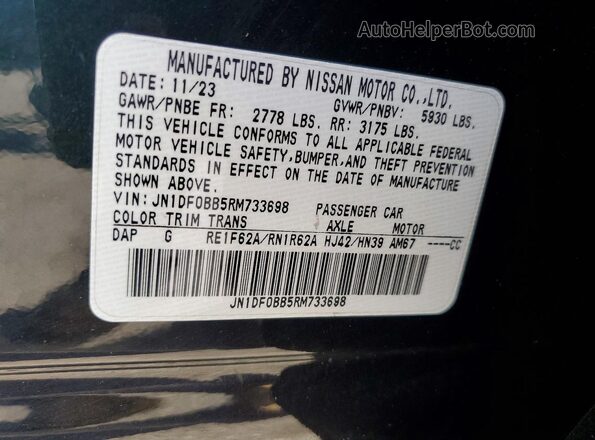 JN1DF0BB5RM733698 2024 NISSAN ARIYA Black Vista del compartimento del motor