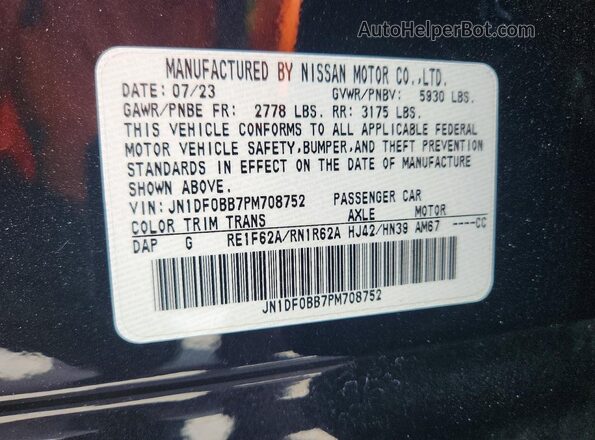 JN1DF0BB7PM708752 2023 NISSAN ARIYA Black Панорамний вид салону 360°