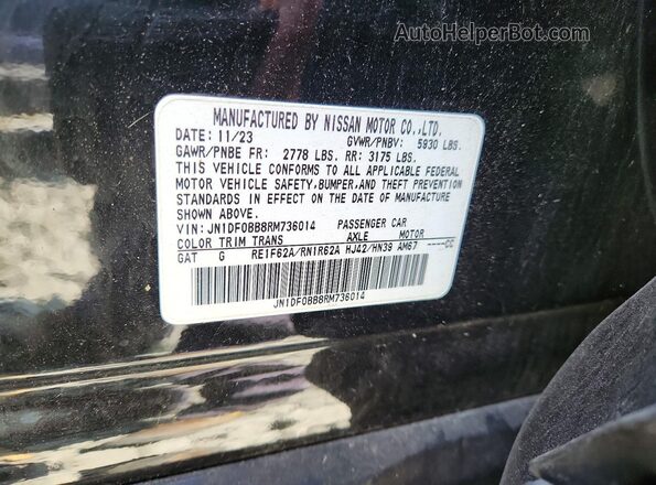 JN1DF0BB8RM736014 2024 NISSAN ARIYA Black VIN sticker view