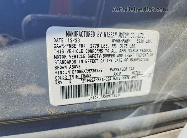 JN1DF0BBXRM736239 2024 NISSAN ARIYA Серый Панорамный вид салона 360°